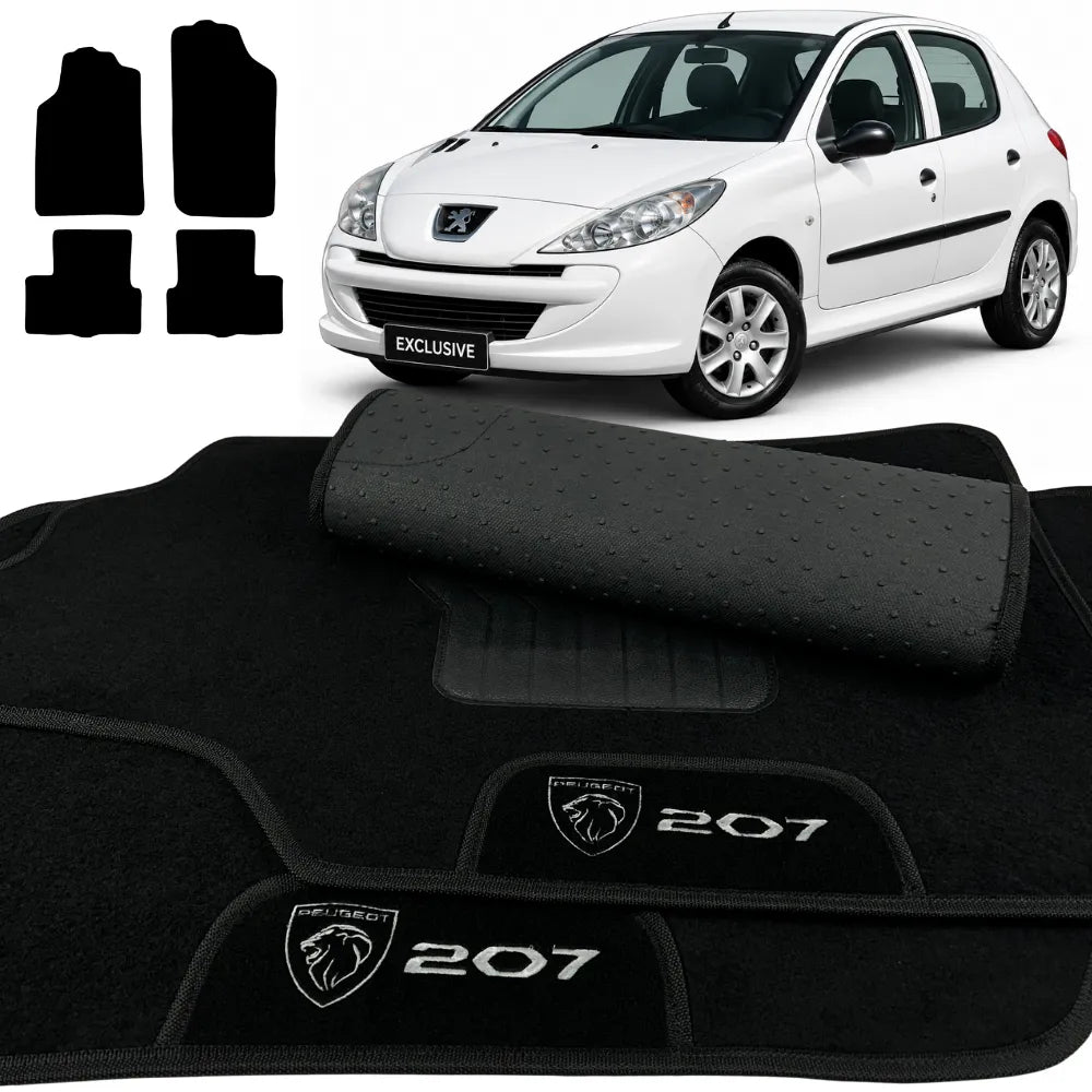 ALFOMBRA NEGRO PEUGEOT 207 2008 A 2015 4 PIEZAS