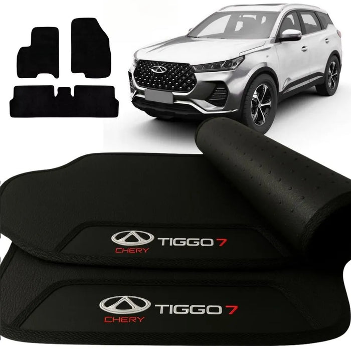 ALFOMBRA GOMA PREMIUM TIGGO 7 2019 A 2026 BORDADO 3 PIEZAS