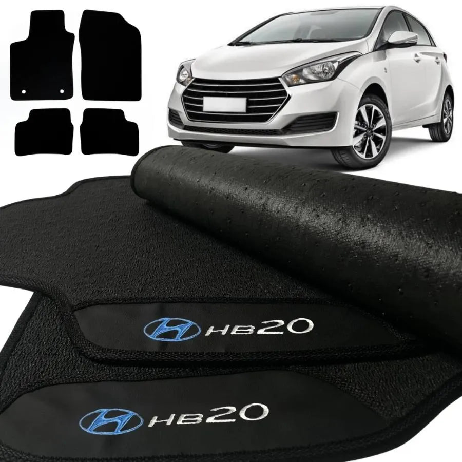 ALFOMBRAS GOMA PREMIUM HB20 2012 A 2019 4 PIEZAS