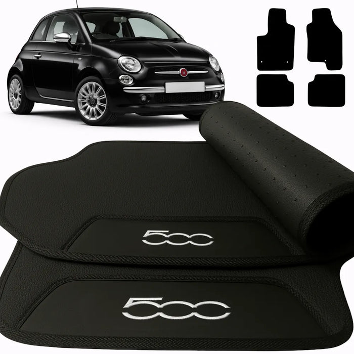 ALFOMBRAS GOMA PREMIUM FIAT 500 2007 A 2015 4 PIEZAS