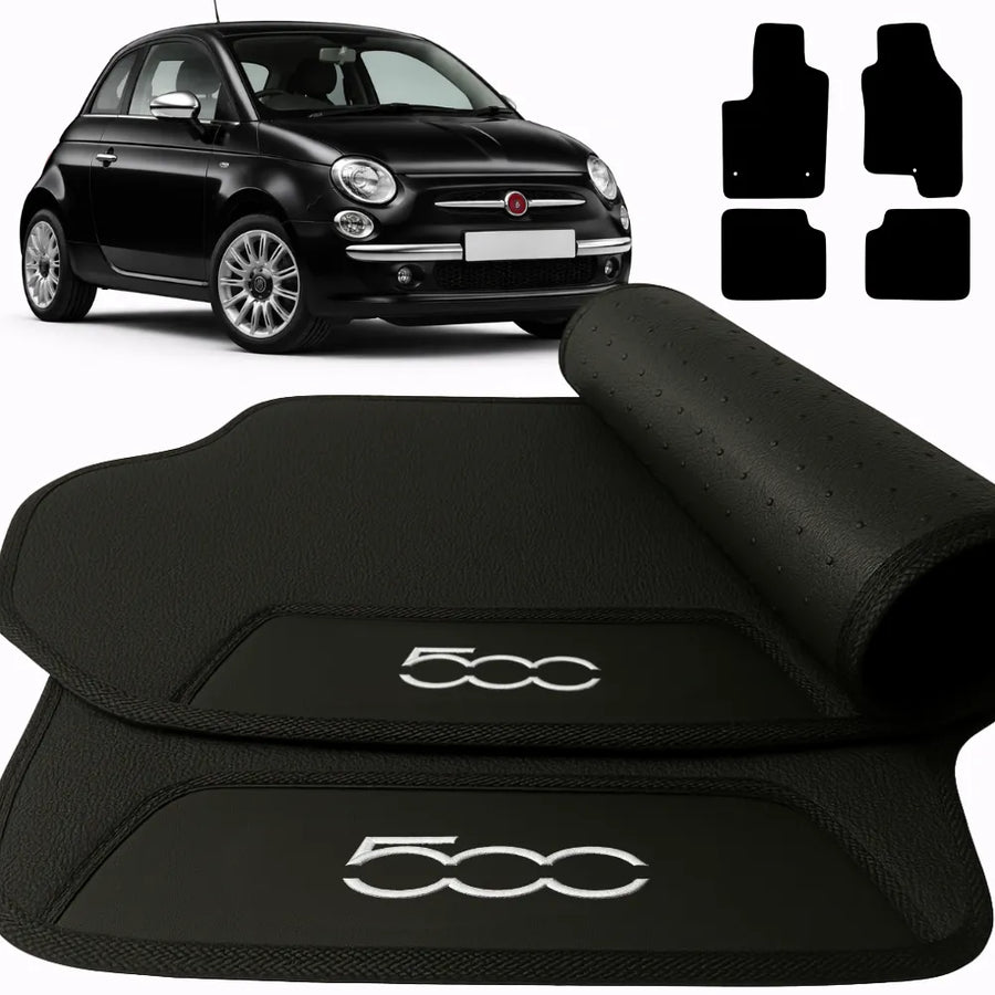 ALFOMBRAS GOMA PREMIUM FIAT 500 2007 A 2015 4 PIEZAS