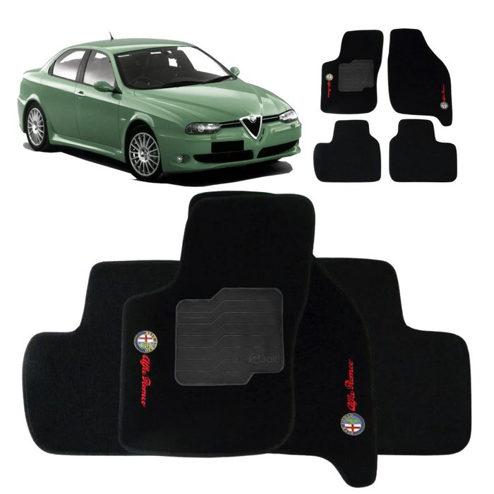 ALFOMBRA ALFA ROMEO 156 1997 A 2007 NEGRO 4 PIEZAS