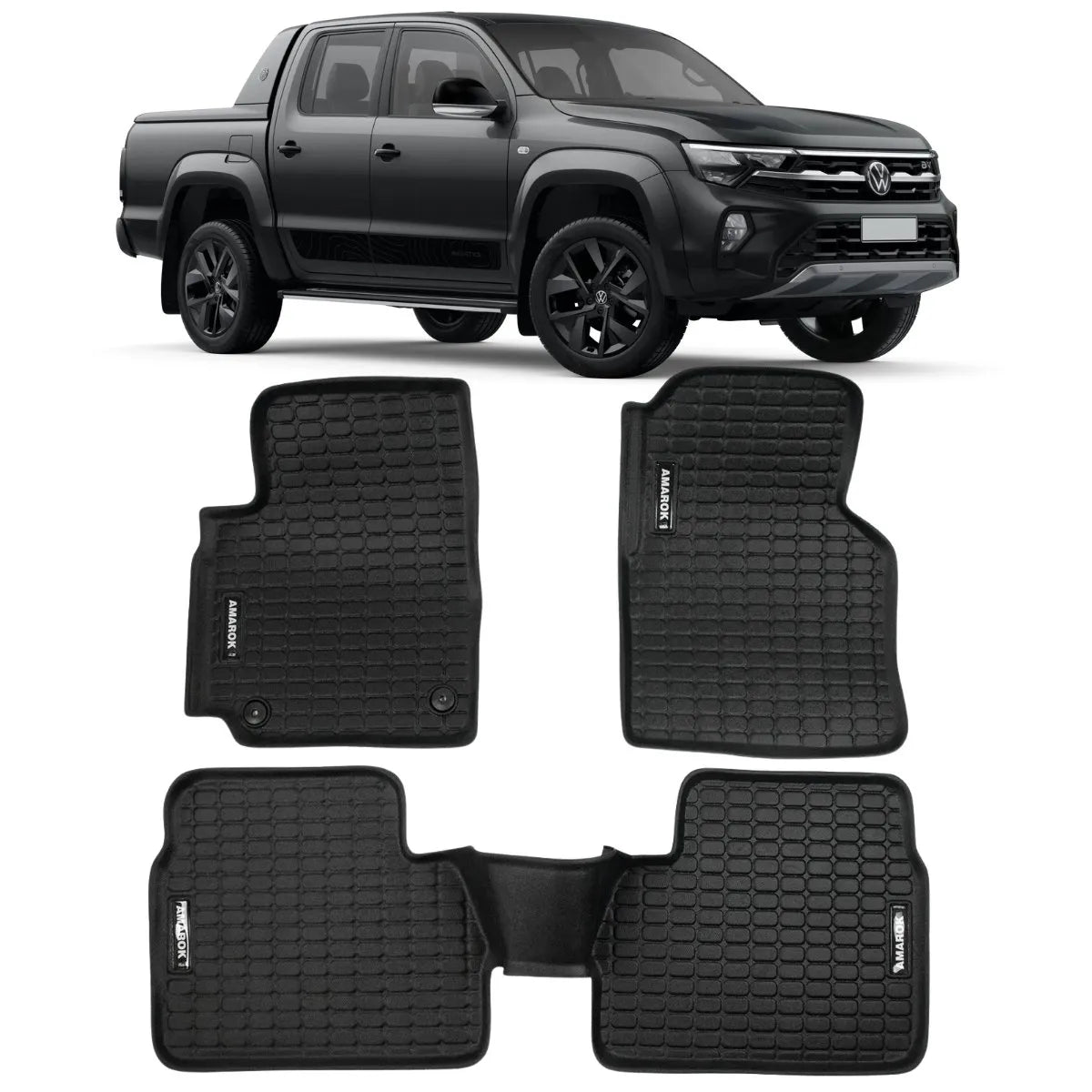 ALFOMBRA TIPO BANDEJA PREMIUM AMAROK 2025 A 2026 JUEGO COMPLETO