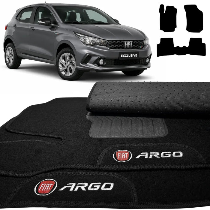 ALFOMBRA NEGRO FIAT ARGO 2017 A 2024 3 PIEZAS