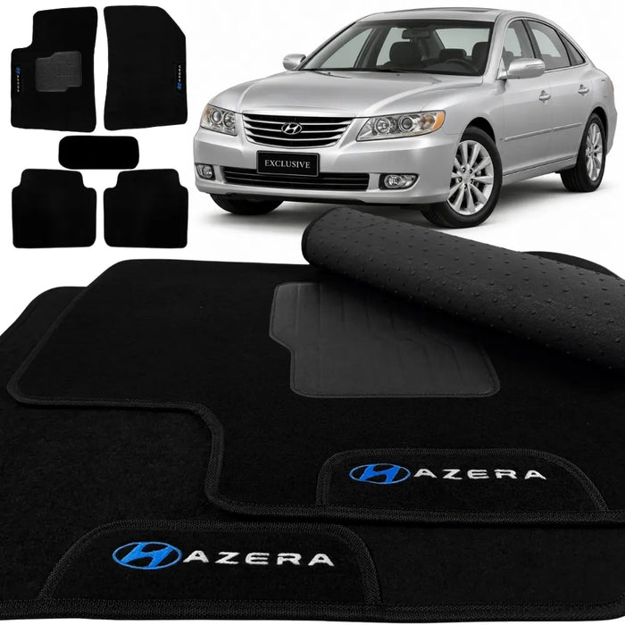 ALFOMBRA AZERA 2005 A 2011 NEGRO BORDADO 5 PIEZAS