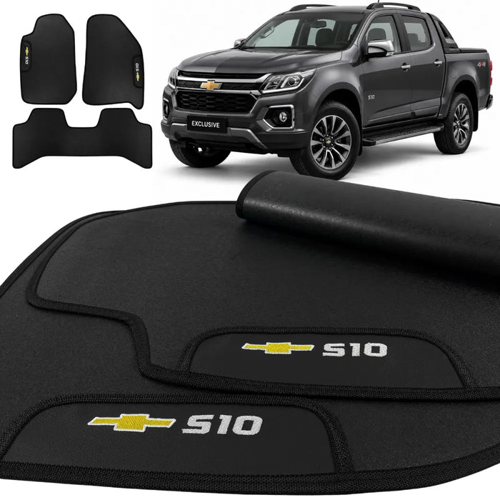 ALFOMBRAS GOMA PREMIUM S-10 2012 A 2018 3 PIEZAS