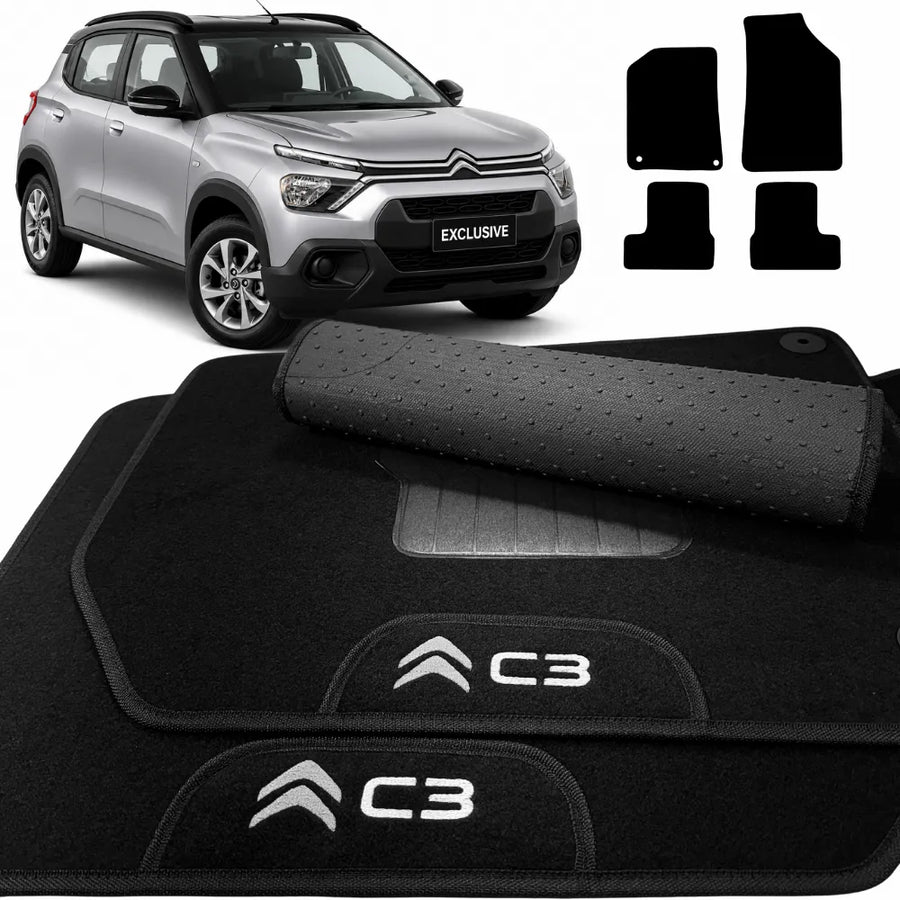 ALFOMBRA C3 2022 A 2025 NEGRO 4 PIEZAS
