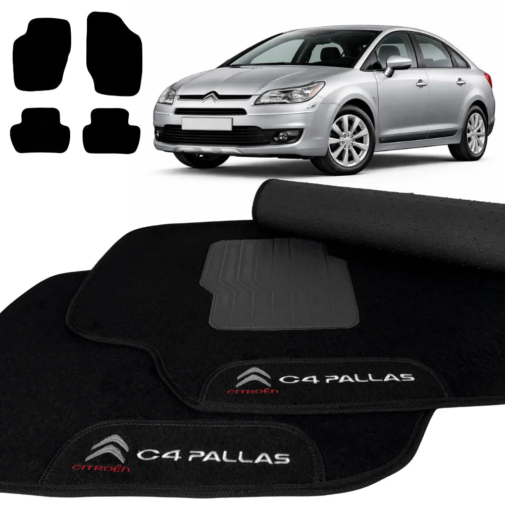 ALFOMBRA NEGRO CITROEN C4 PALLAS 2007 A 2011 4 PIEZAS