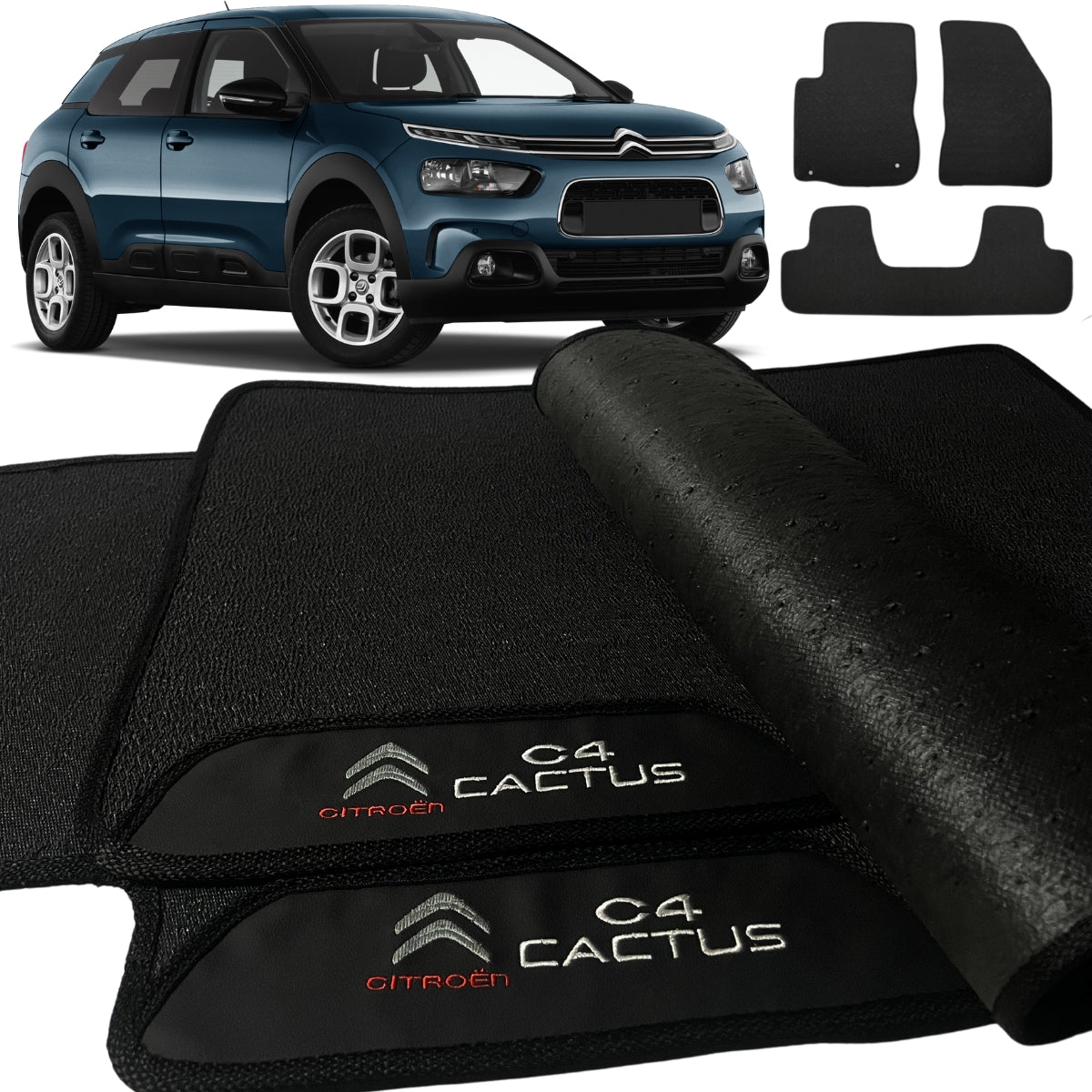ALFOMBRA GOMA PREMIUM C4 CACTUS 2017 A 2024 3 PIEZAS