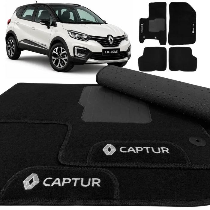 ALFOMBRA NEGRO RENAULT CAPTUR 2017 A 2023 4 PIEZAS