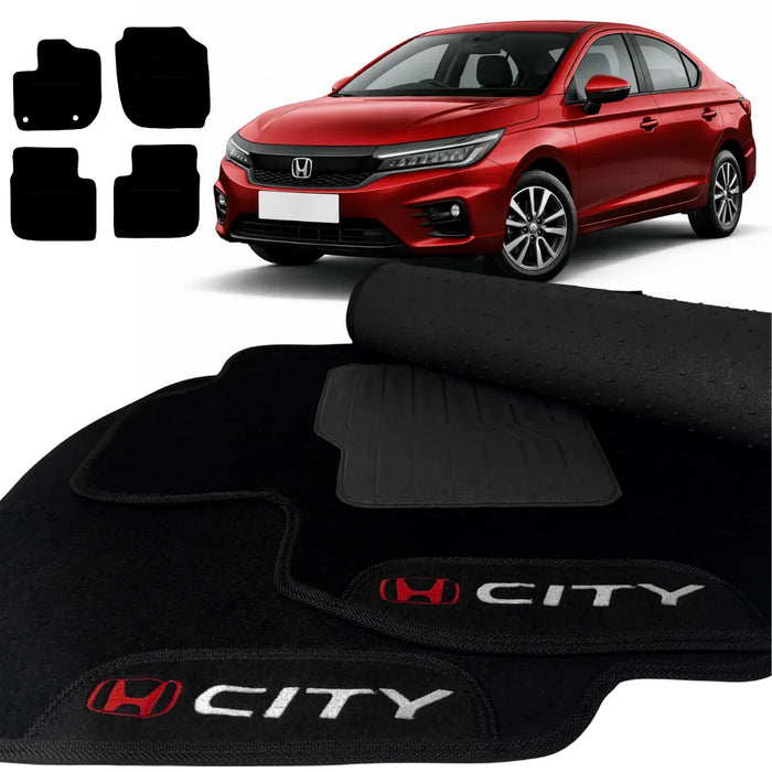 ALFOMBRA NEGRO NEW CITY SEDAN 2022 A 2025 4 PIEZAS