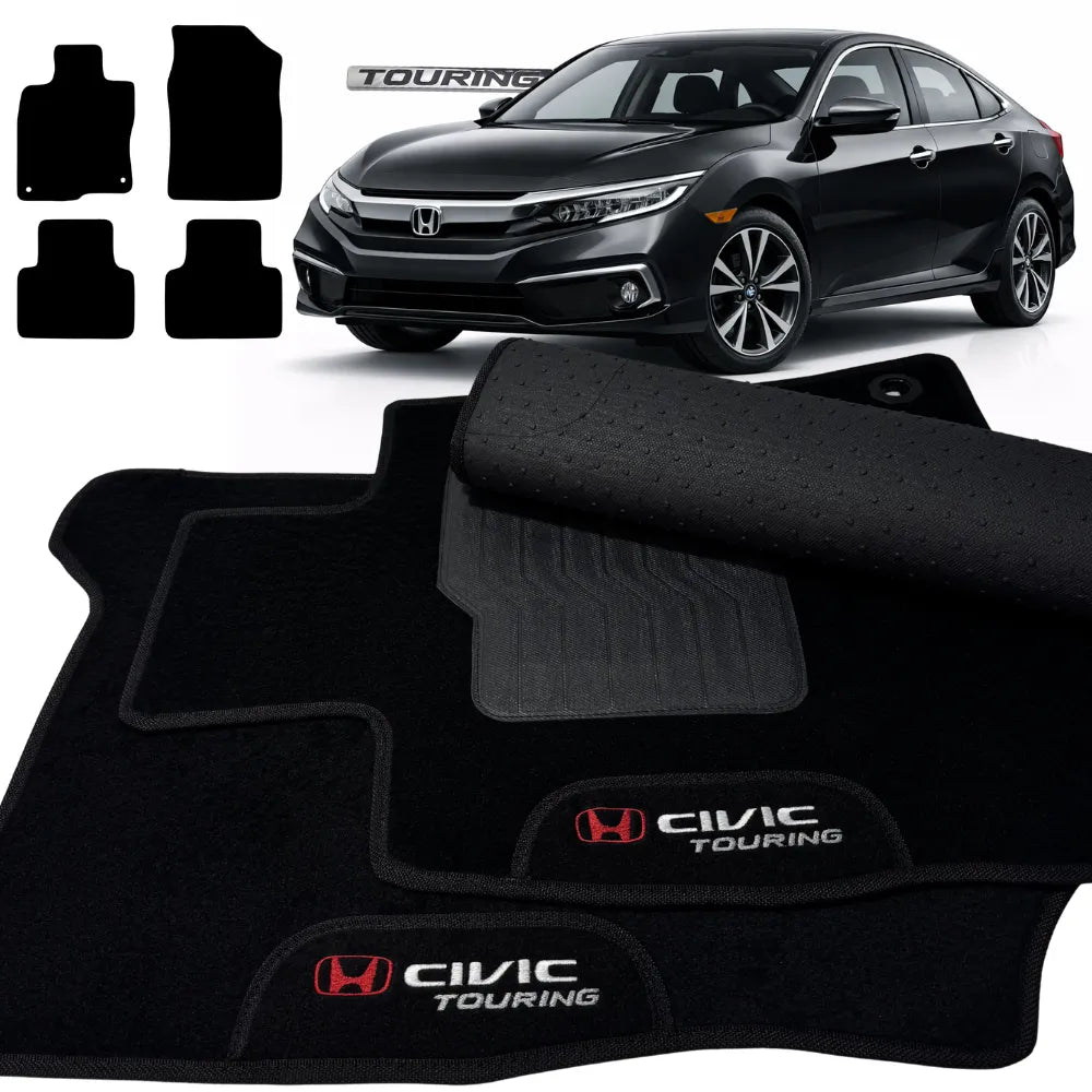 ALFOMBRA NEGRO CIVIC G10 TOURING 2017 A 2021 4 PIEZAS