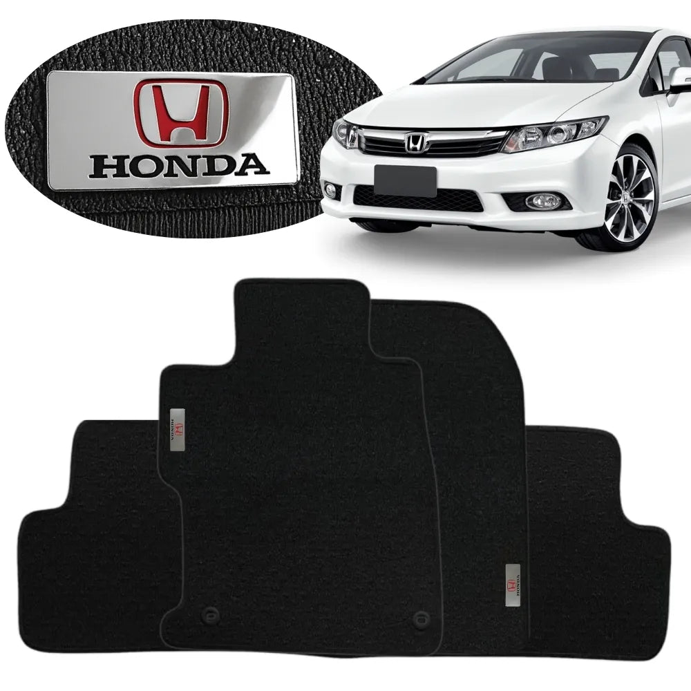 ALFOMBRA GOMA TAG INOX CIVIC 2012 A 2016 3 PIEZAS