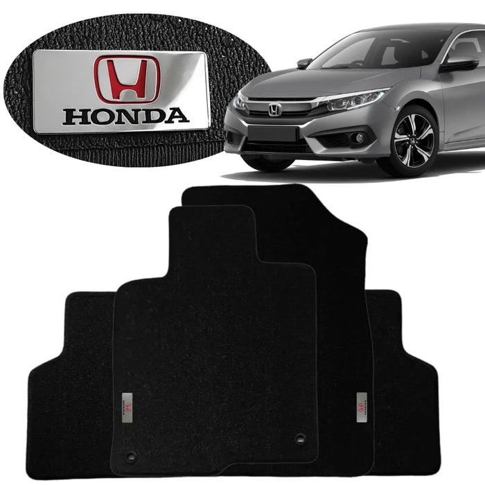 ALFOMBRA GOMA TAG INOX CIVIC 2017 A 2021 4 PIEZAS