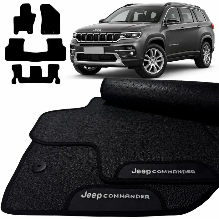ALFOMBRA GOMA PREMIUM COMMANDER 7 ASIENTOS 2022 A 2026 4 PIEZAS
