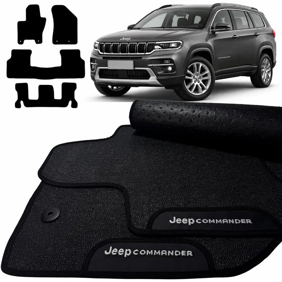 ALFOMBRA GOMA PREMIUM COMMANDER 7 ASIENTOS 2022 A 2026 4 PIEZAS