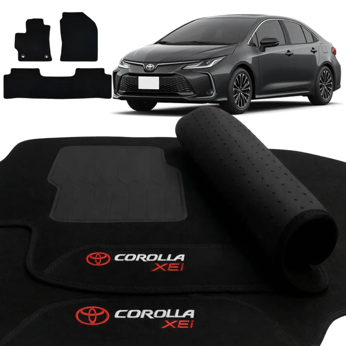 ALFOMBRA NEGRO COROLLA XEI 2020 A 2026 3 PIEZAS