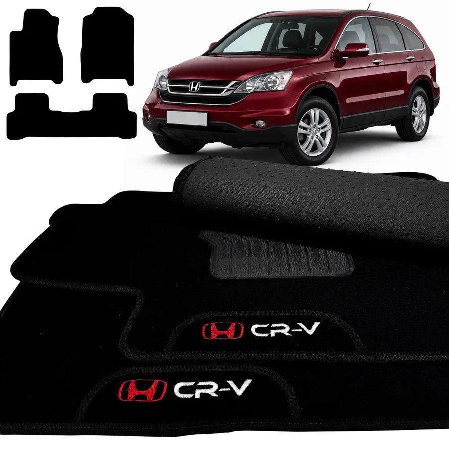ALFOMBRA NEGRO HONDA CR-V 2007 A 2011 3 PIEZAS