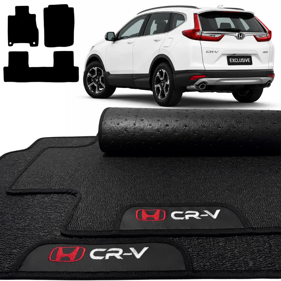 ALFOMBRAS GOMA PREMIUM HONDA CR-V 2012 A 2018 3 PIEZAS