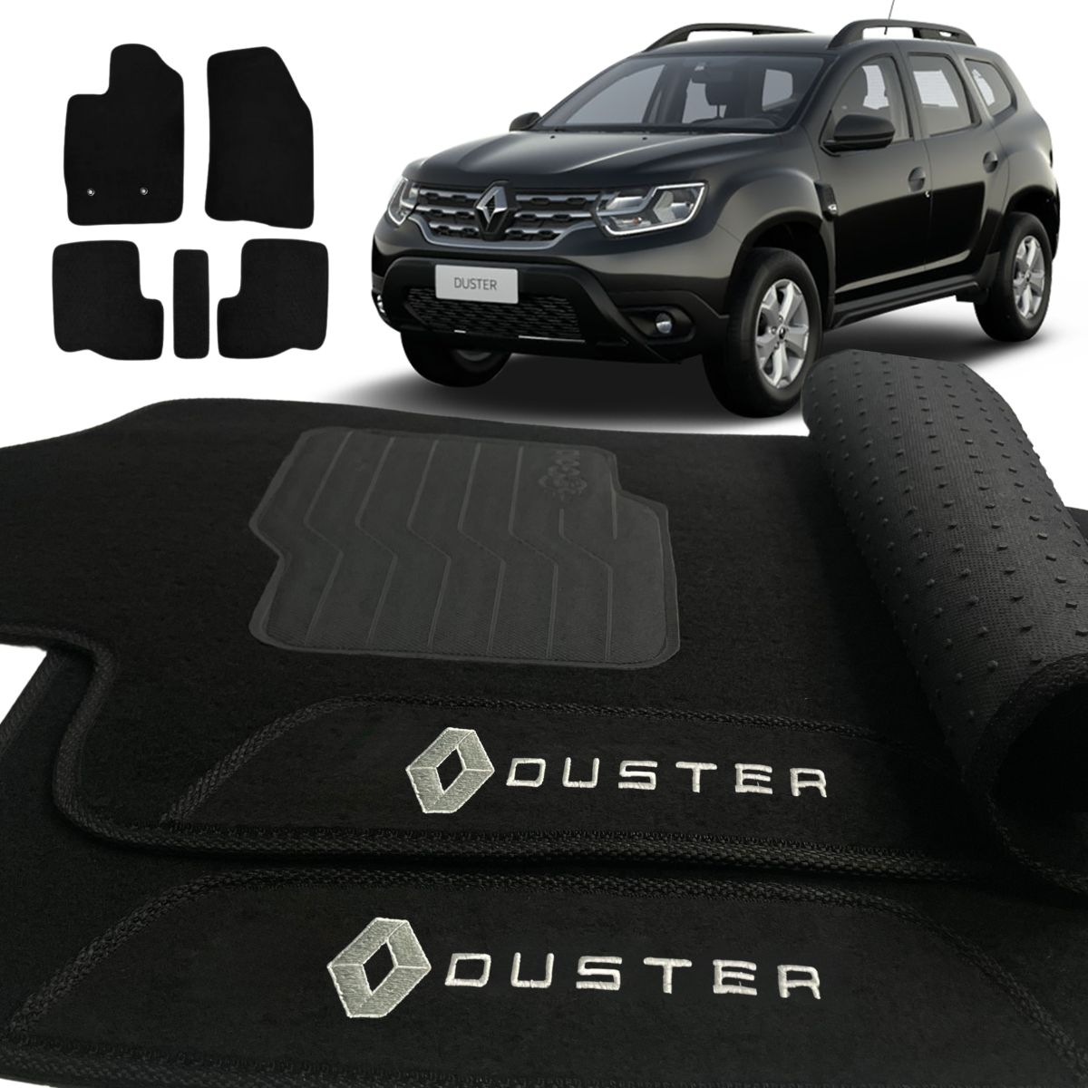 ALFOMBRA RENAULT DUSTER 2020 A 2024 NEGRO 5 PIEZAS