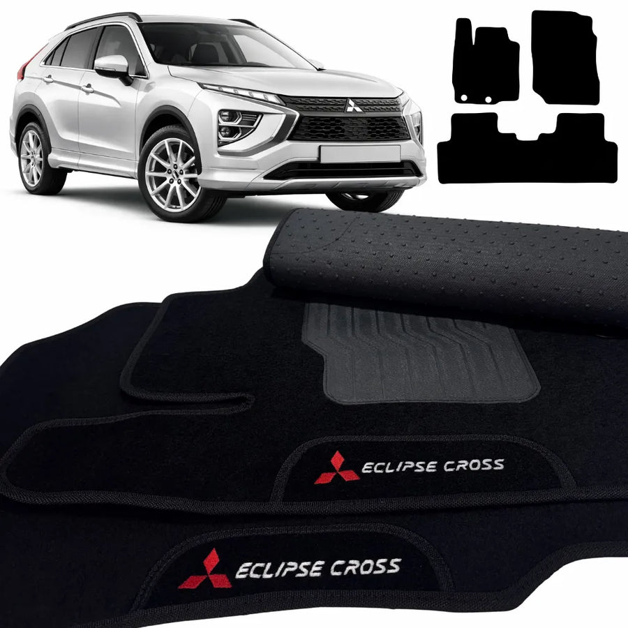 ALFOMBRA NEGRO MITSUBISHI ECLIPSE CROSS 2019 A 2025 3 PIEZAS