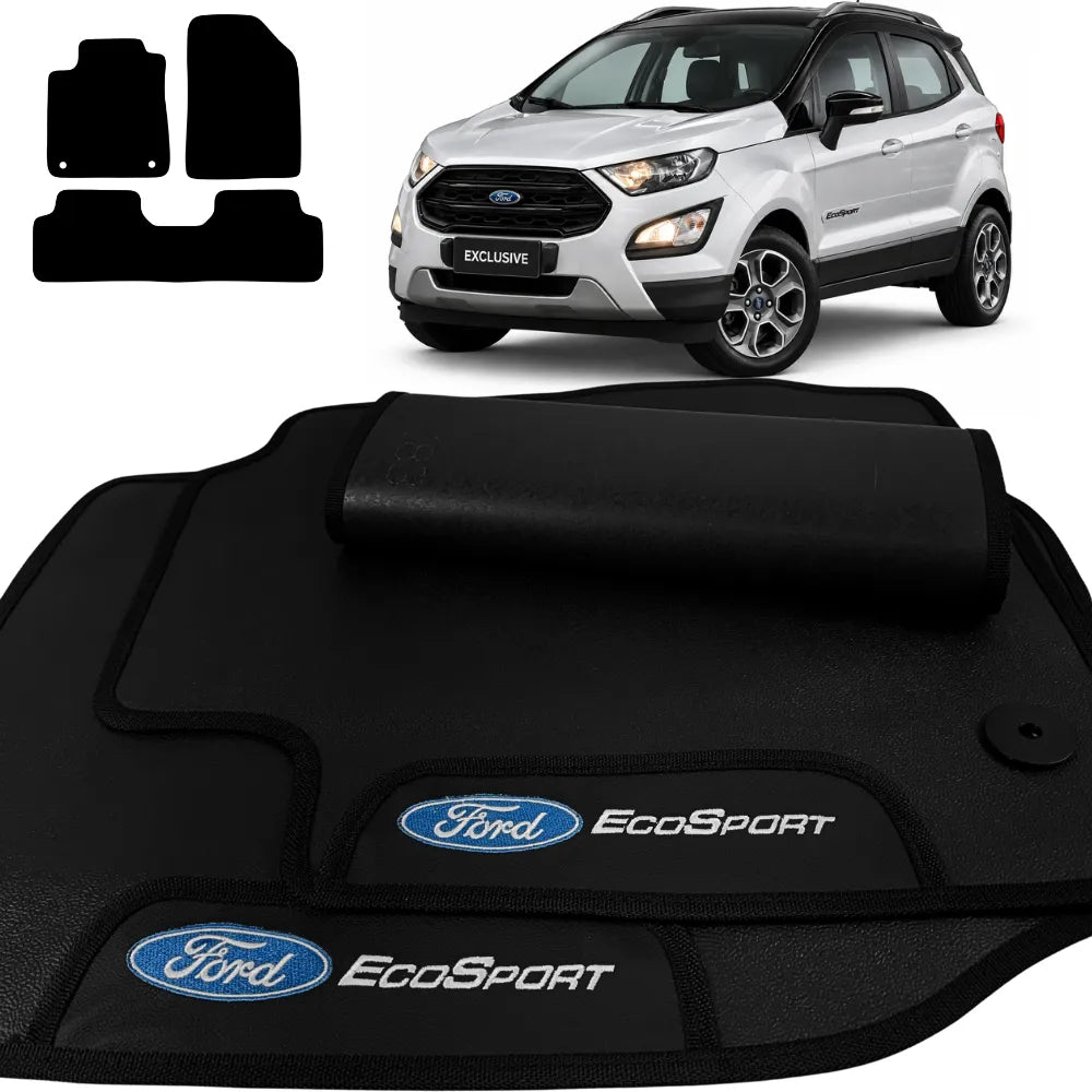 ALFOMBRAS GOMA PREMIUM ECOSPORT 2013 A 2021 3 PIEZAS