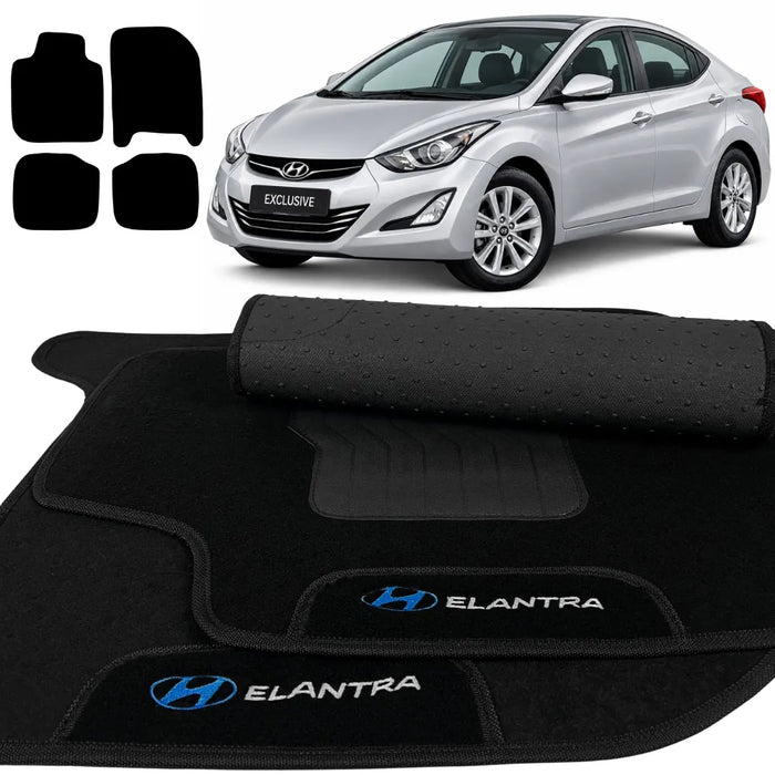 ALFOMBRA NEGRO ELANTRA 2011 A 2014 4 PIEZAS