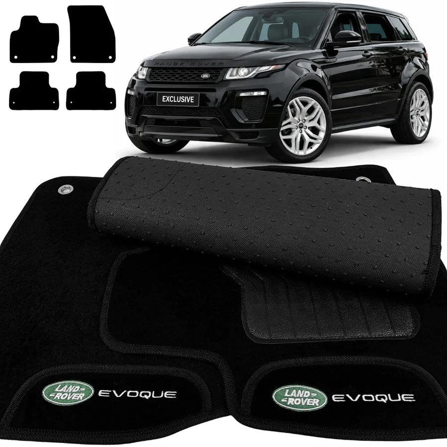 ALFOMBRA NEGRO EVOQUE 2011 A 2018 4 PIEZAS