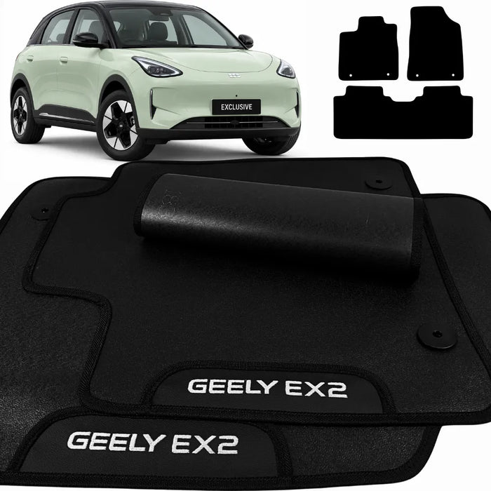 ALFOMBRAS GOMA PREMIUM GEELY EX2 2025 A 2026 3 PIEZAS