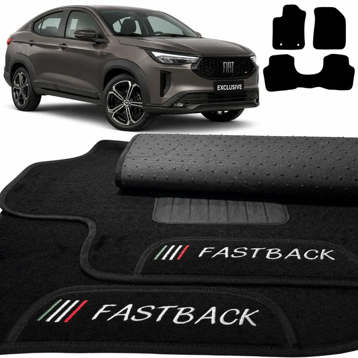 ALFOMBRA NEGRO FIAT FASTBACK 2022 A 2026 3 PIEZAS