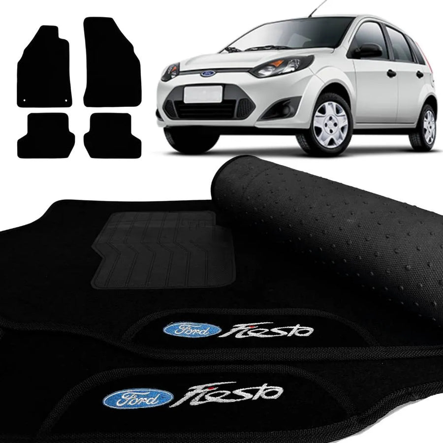 ALFOMBRA FORD FIESTA 2001 A 2014 NEGRO 4 PIEZAS