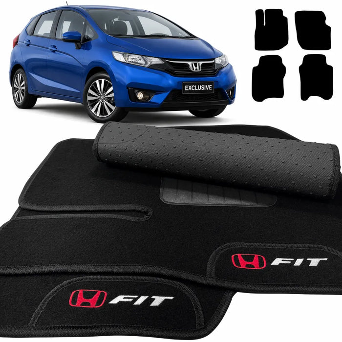 ALFOMBRA NEGRO HONDA FIT 2009 A 2014 4 PIEZAS