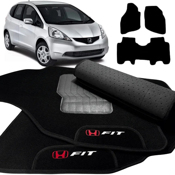 ALFOMBRA NEGRO HONDA FIT 2004 A 2008 3 PIEZAS