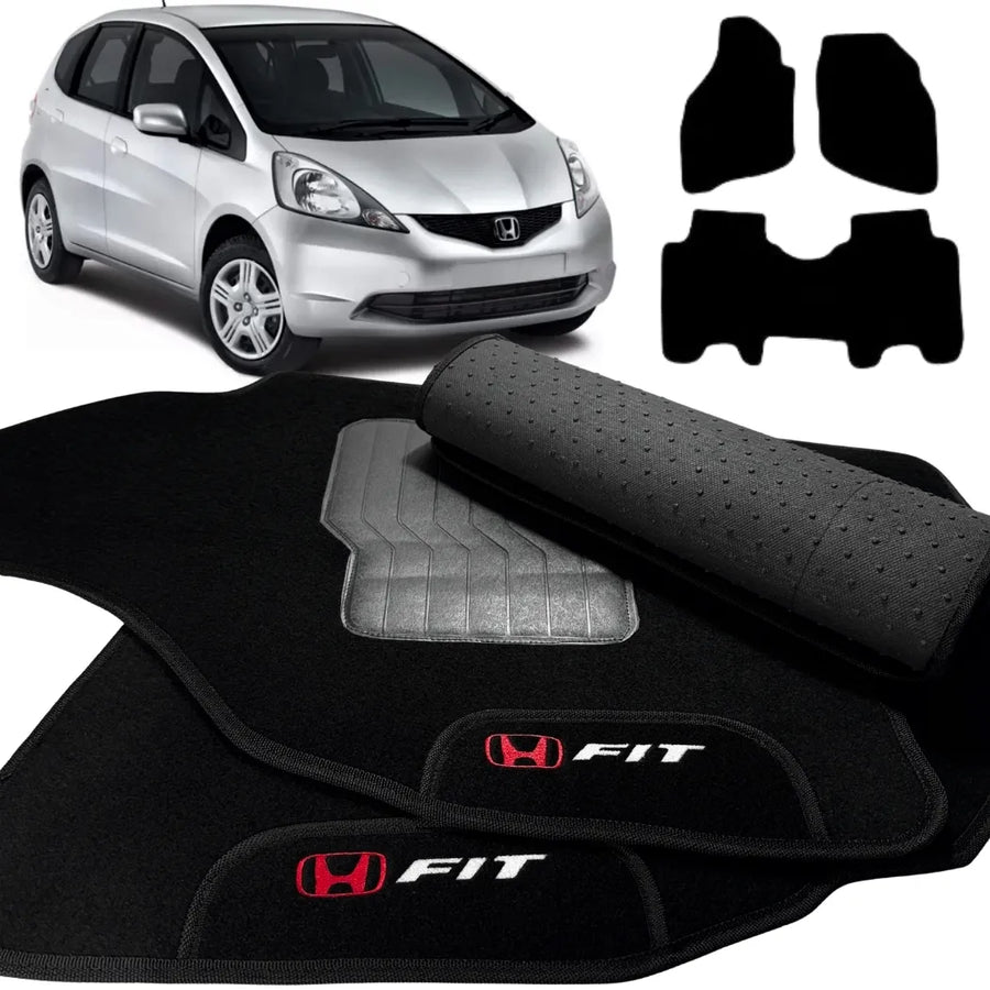 ALFOMBRA NEGRO HONDA FIT 2004 A 2008 3 PIEZAS