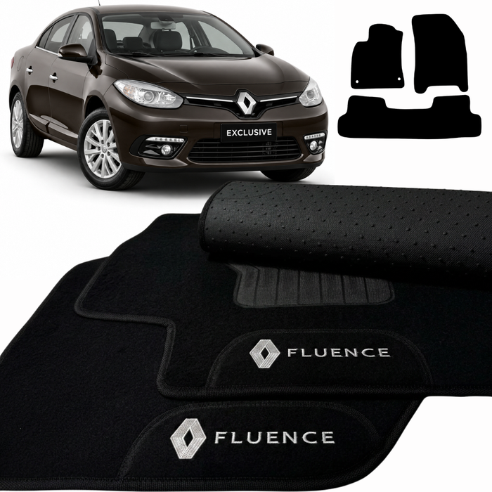 ALFOMBRA NEGRO RENAULT FLUENCE 2010 A 2018 3 PIEZAS