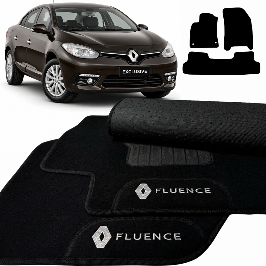 ALFOMBRA NEGRO RENAULT FLUENCE 2010 A 2018 3 PIEZAS