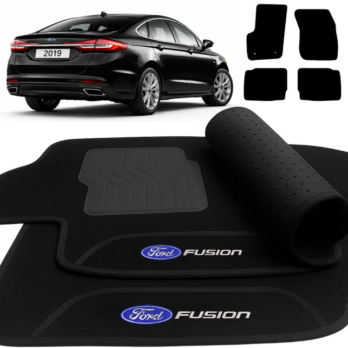 ALFOMBRA NEGRO FORD FUSION 2013 A 2019 4 PIEZAS