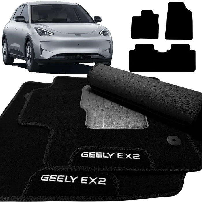 ALFOMBRA NEGRO GEELY EX2 2025 A 2026 3 PIEZAS