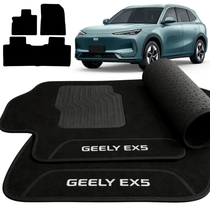 ALFOMBRA NEGRO GEELY EX5 2025 A 2026 3 PIEZAS