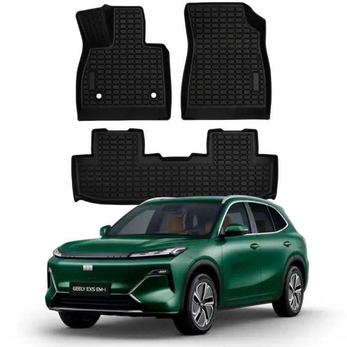 ALFOMBRA BANDEJA PREMIUM GEELY EX5 EM-i 2025 A 2026 - JUEGO COMPLETO