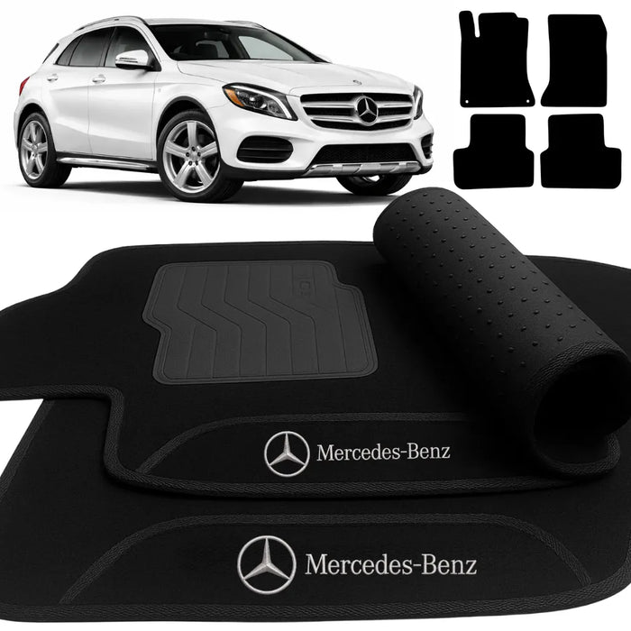 ALFOMBRA NEGRO MERCEDES GLA 200 2015 A 2019 4 PIEZAS