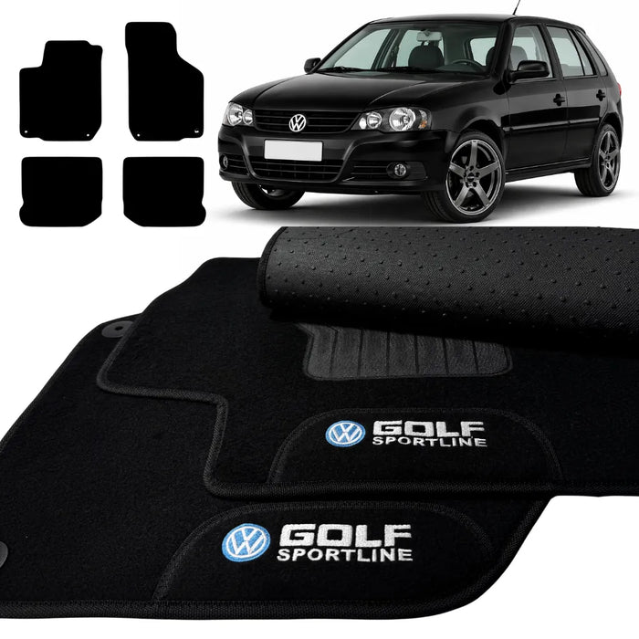 ALFOMBRA NEGRO GOLF SPORTLINE 2008 A 2013 4 PIEZAS