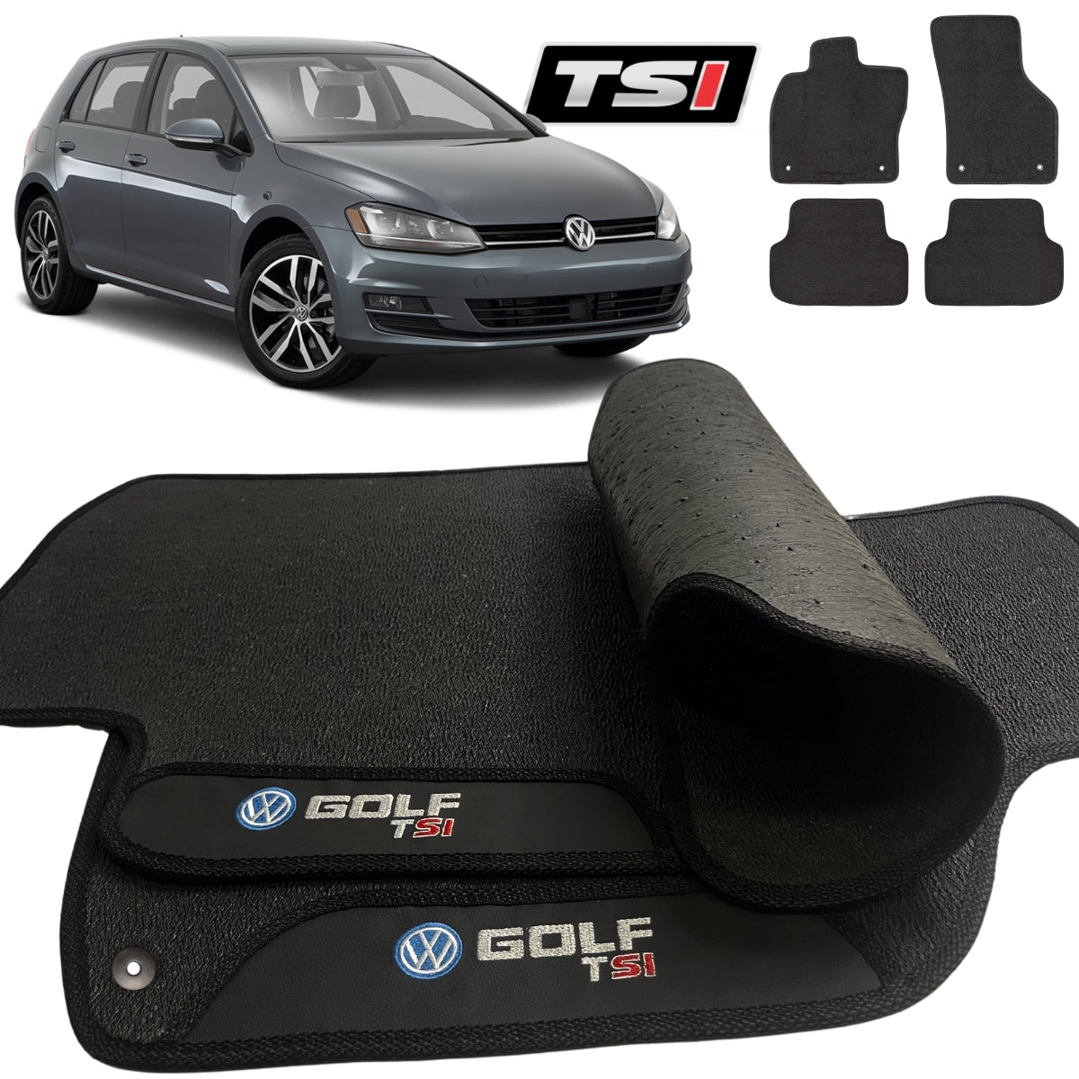 ALFOMBRA GOMA PREMIUM GOLF TSI 2014 A 2022 4 PIEZAS