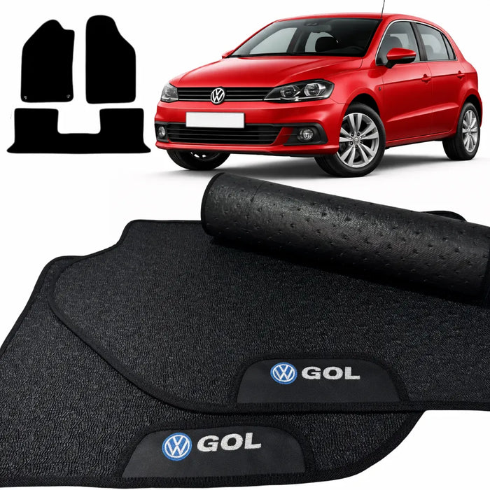 ALFOMBRAS GOMA PREMIUM VOLSKWAGEN GOL G6 2012 A 2016 3 PIEZAS