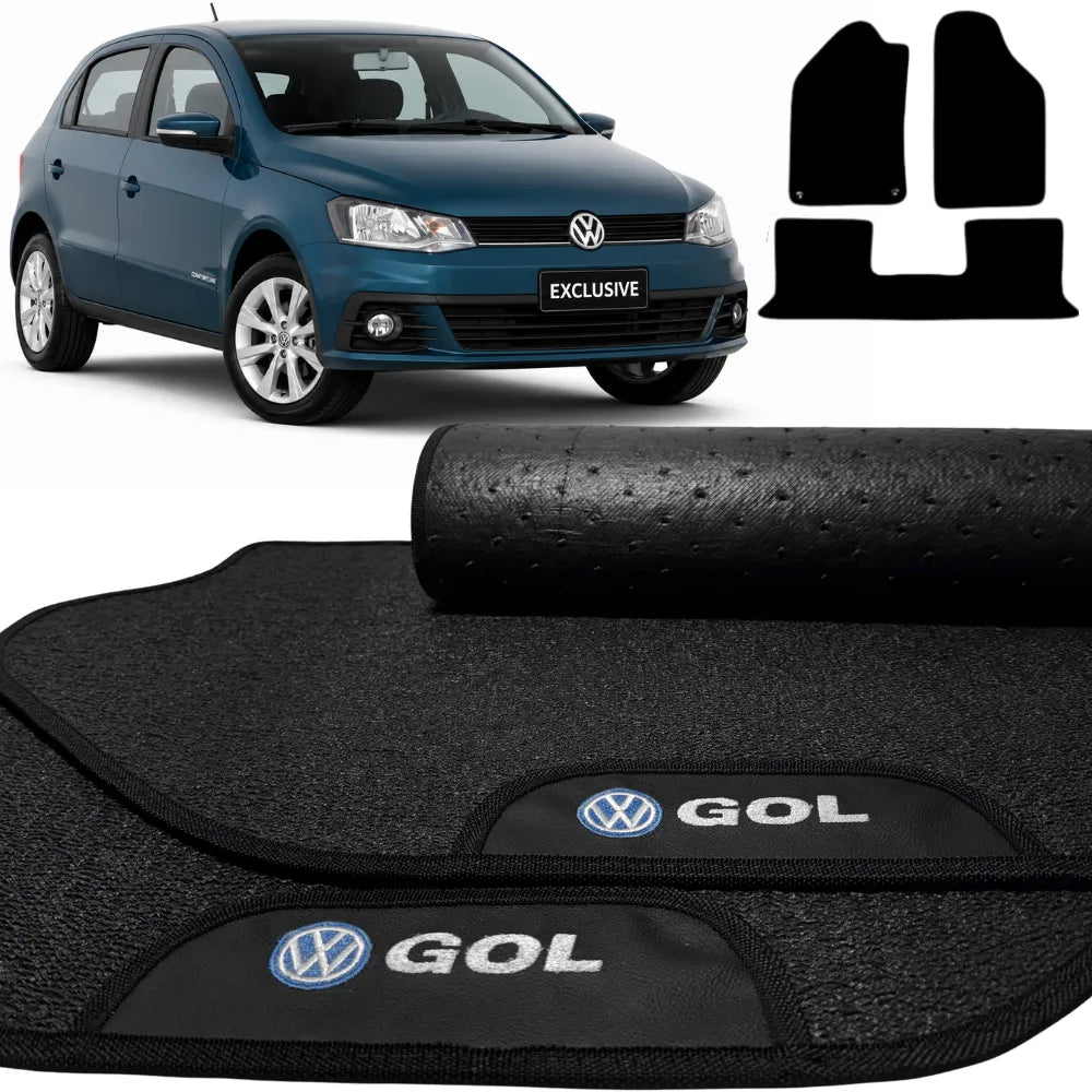 ALFOMBRAS GOMA PREMIUM VOLSKWAGEN GOL G7 2016 A 2018 3 PIEZAS