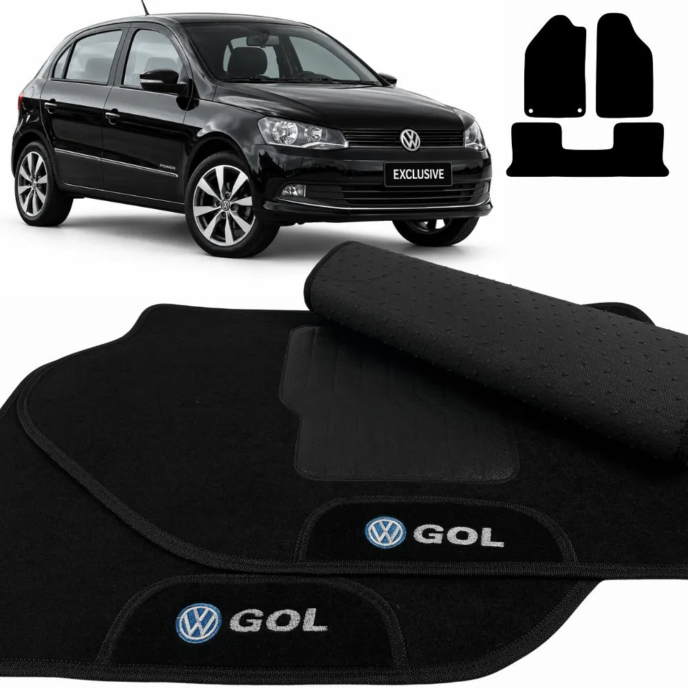 ALFOMBRA NEGRO GOL G6 2012 A 2016 3 PIEZAS