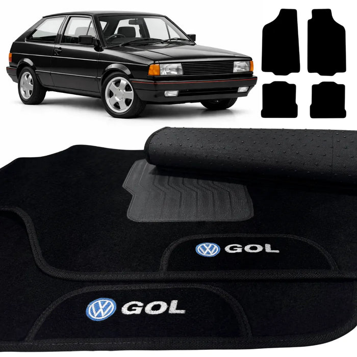 ALFOMBRA NEGRO GOL G1 1980 A 1996 4 PIEZAS