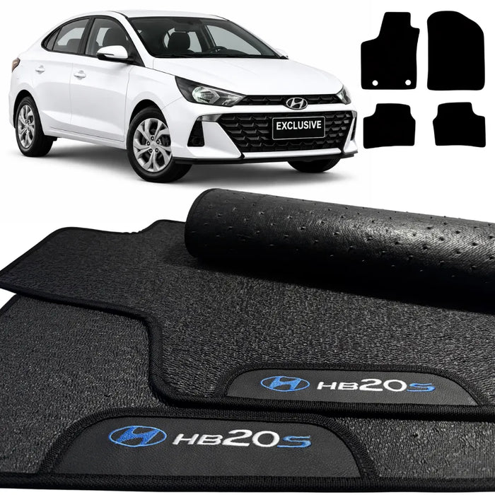 ALFOMBRAS GOMA PREMIUM HB20s 2020 A 2026 4 PIEZAS
