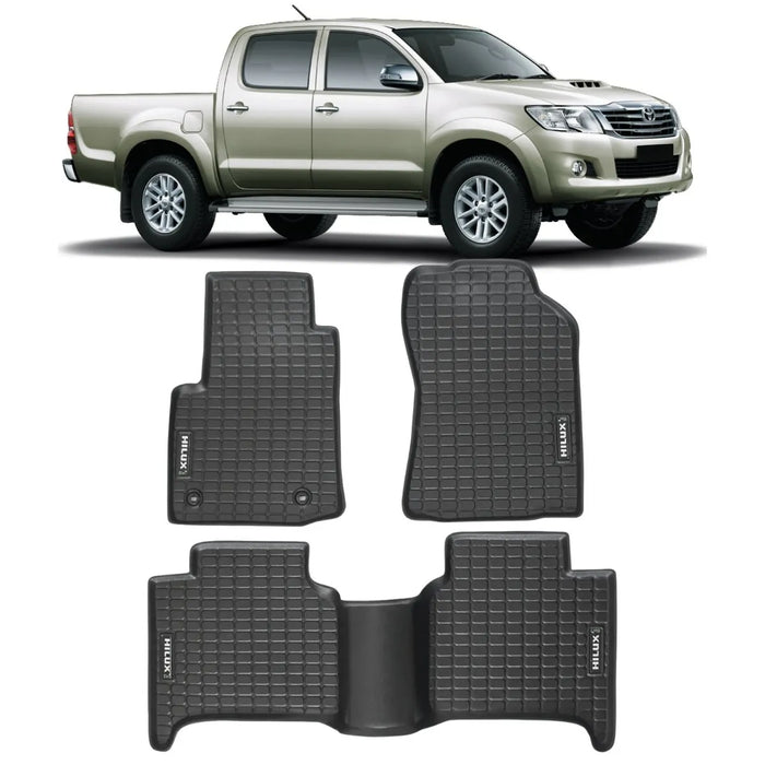 ALFOMBRA TIPO BANDEJA PREMIUM HILUX 2006 A 2015 JUEGO COMPLETO