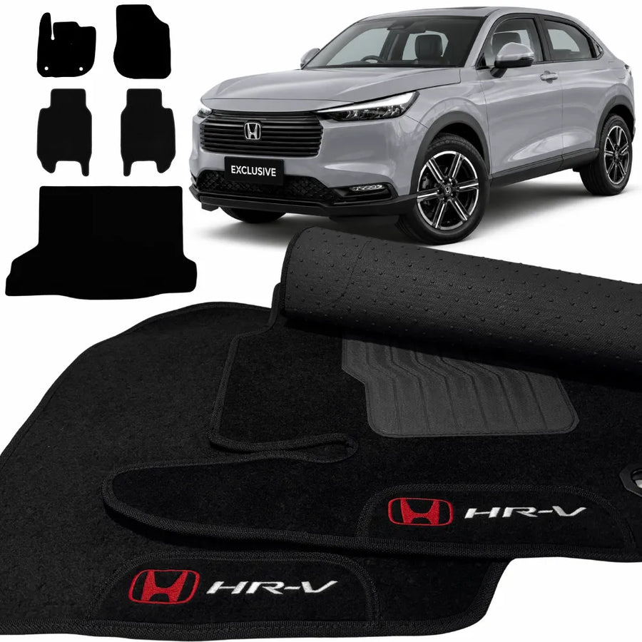 KIT ALFOMBRA INTERIORES + CAJUELA HONDA HR-V 2022 A 2027 5 PIEZAS